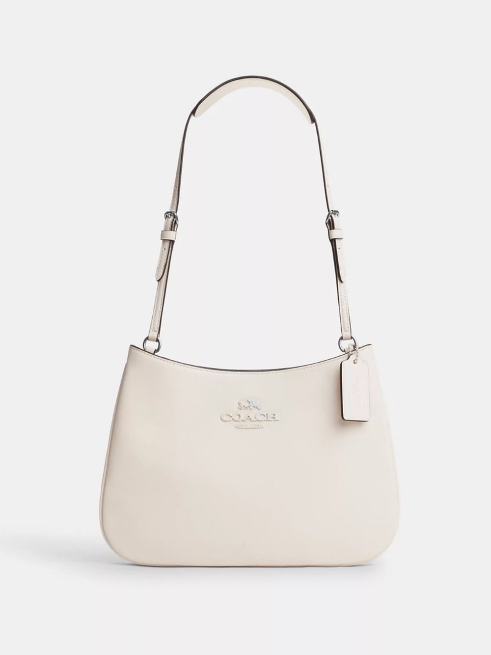 Coach Penelope Shoulder Bag in chalk leather with silver hardware